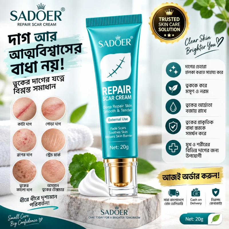 স্যাডোর রিপেয়ার স্কার ক্রিম – ২০ গ্রাম